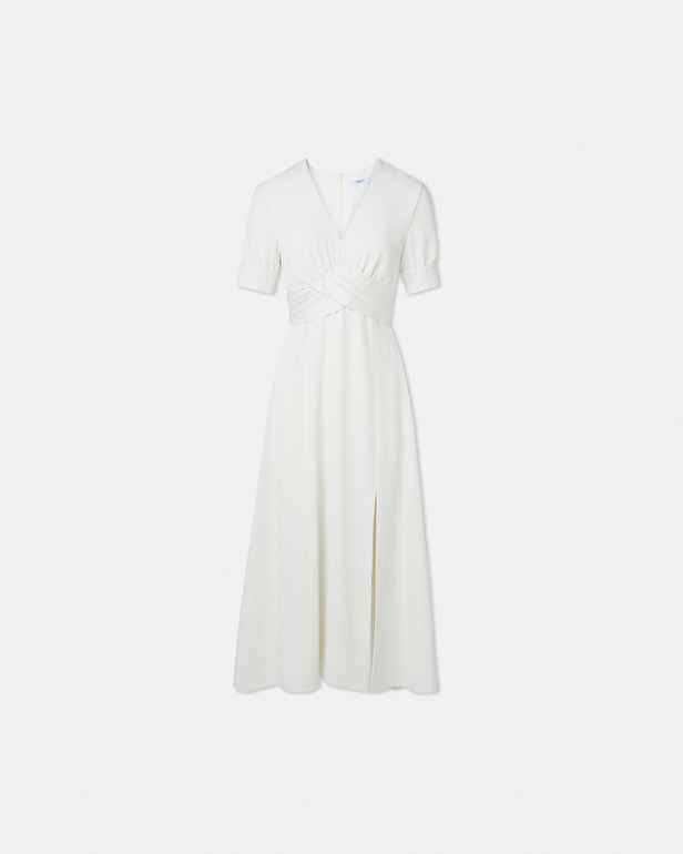 Roseau Dress Ecru crepe dress ZAPA