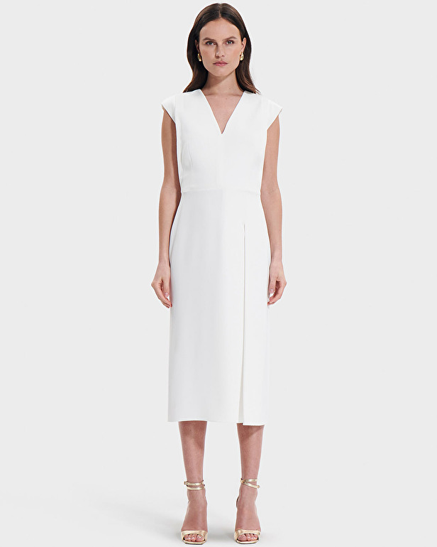 Roussel dress Ecru mid-length dress ZAPA
