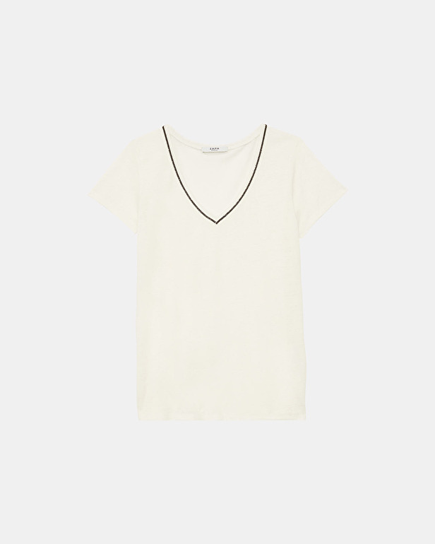 Top Jersey Tasmania Ecru jersey top ZAPA