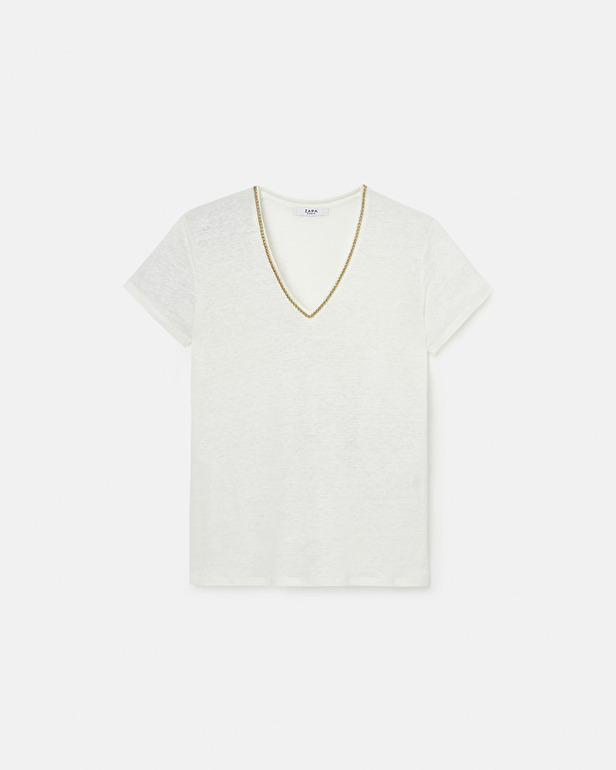 Top Tasmania Ecru jersey top ZAPA