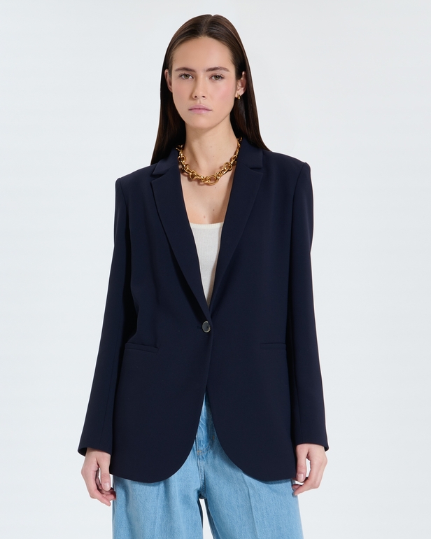 Victorina jacket Nocturnal crepe suit jacket ZAPA