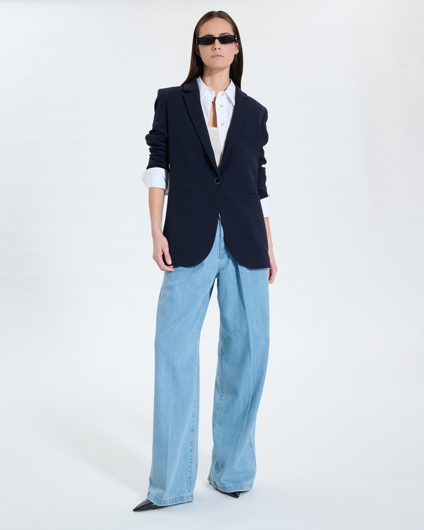Victorina jacket Nocturnal crepe suit jacket ZAPA