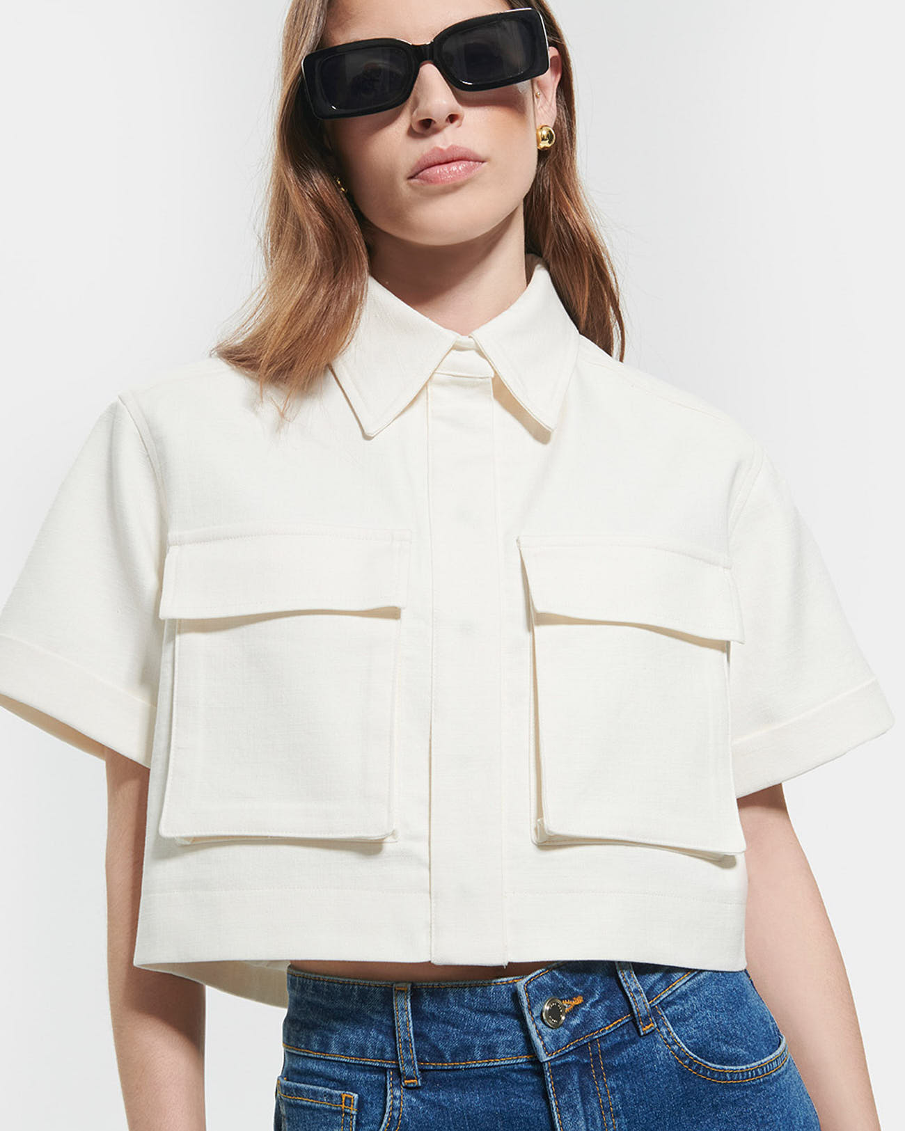 Vahin&eacute; Jacket Short ecru jacket ZAPA