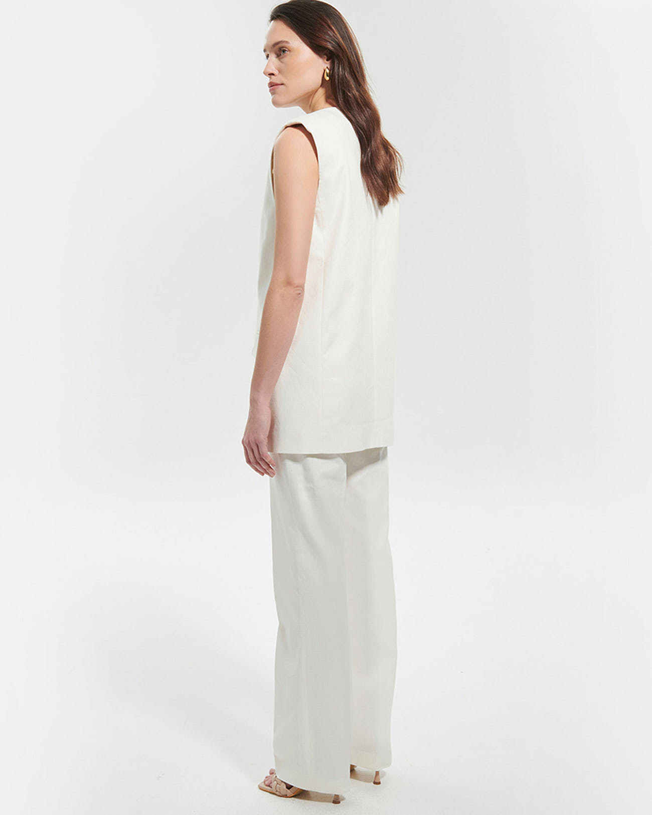 Vina jacket Ecru sleeveless jacket ZAPA