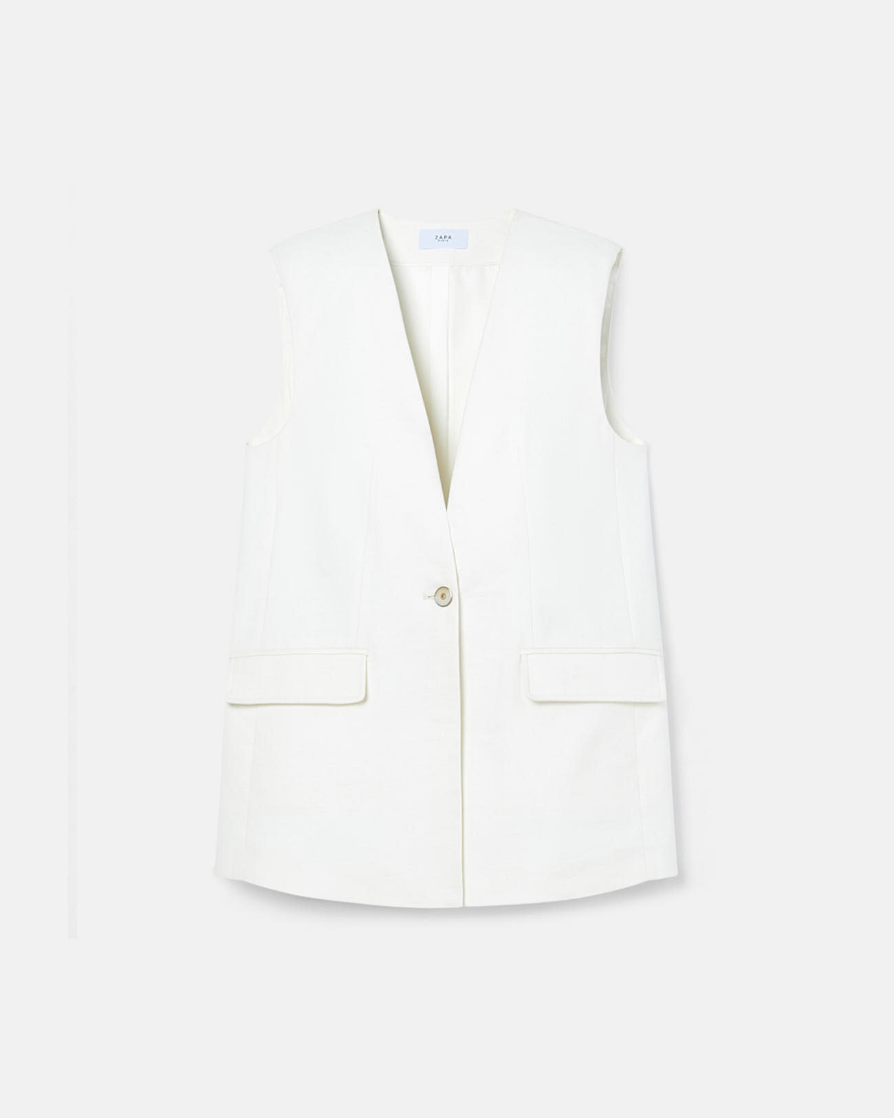 Vina jacket Ecru sleeveless jacket ZAPA