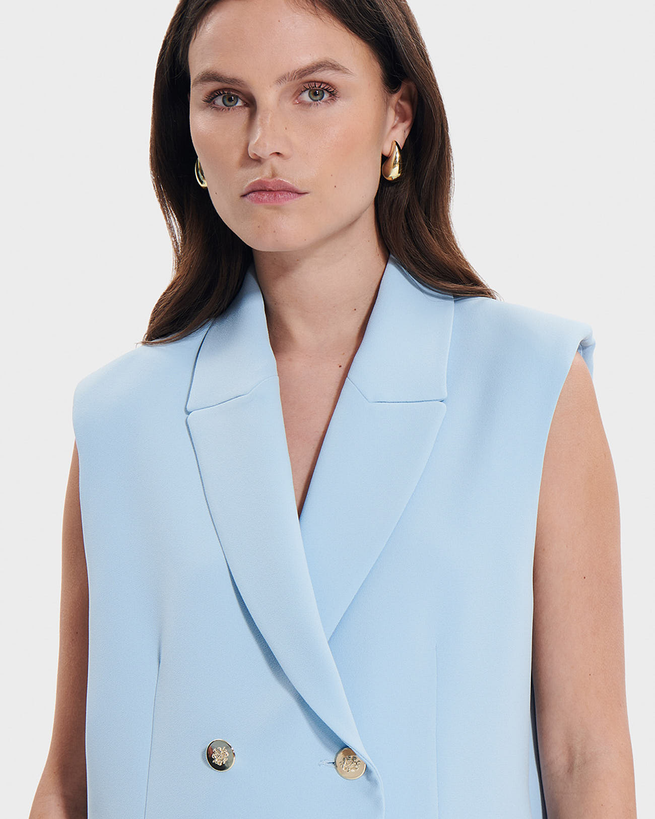Vaasa Jacket Sky blue sleeveless jacket ZAPA