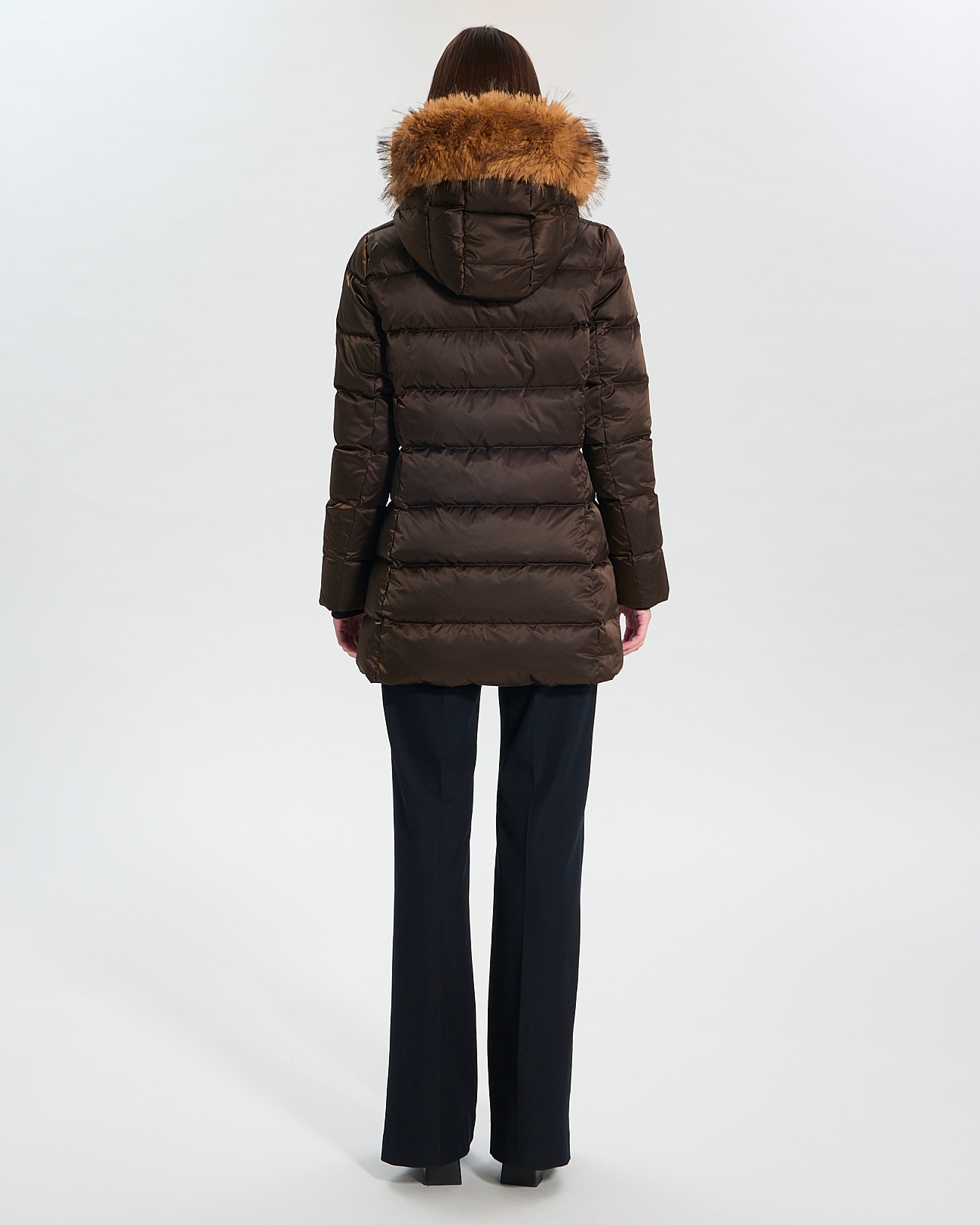 Puffer Jacket Dalyaf Chocolate quilted mid-length puffer jacket ZAPA