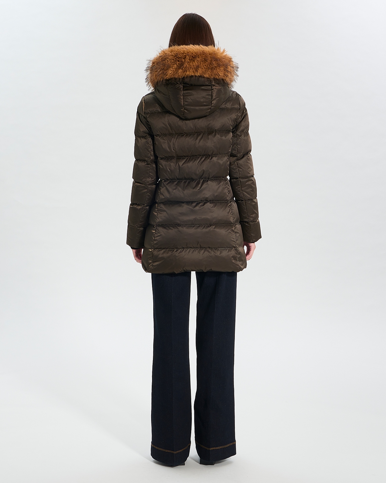 Puffer Jacket Dalyaf Khaki quilted mid-length puffer jacket ZAPA