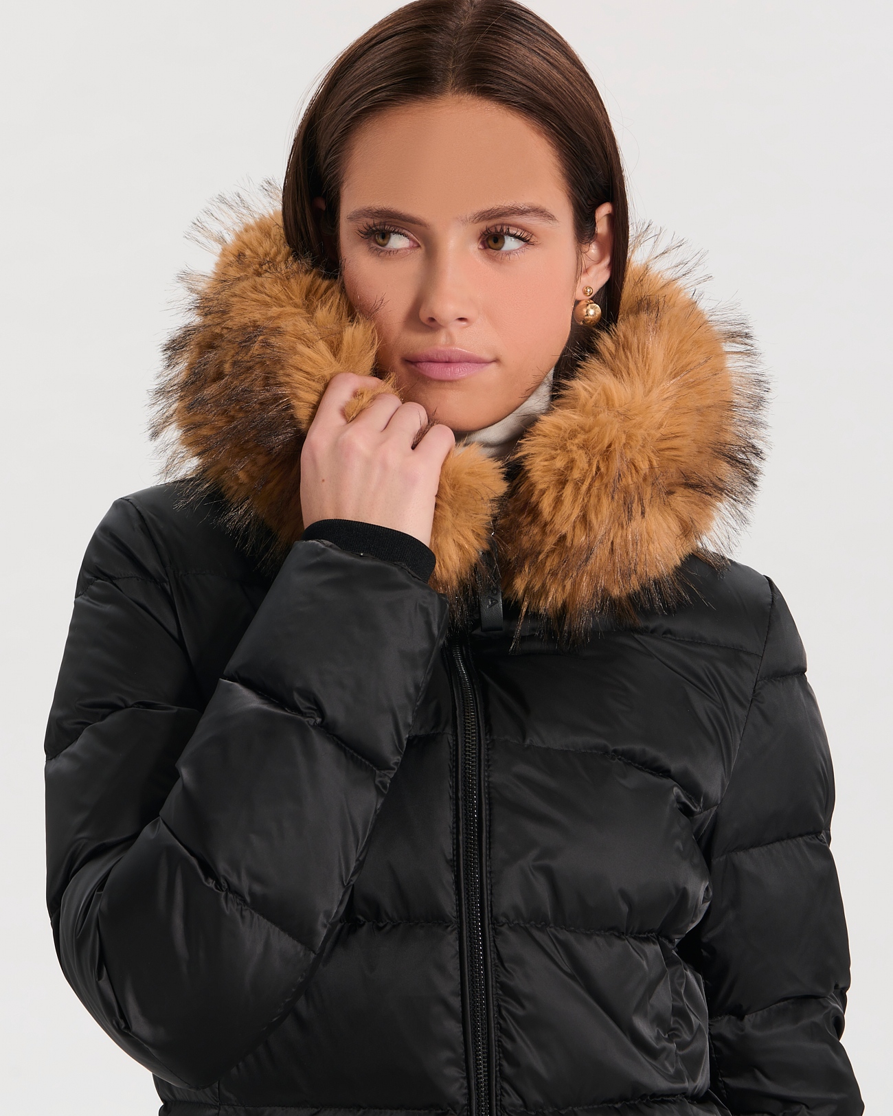 Puffer Jacket Dalyaf Black quilted mid-length puffer jacket ZAPA