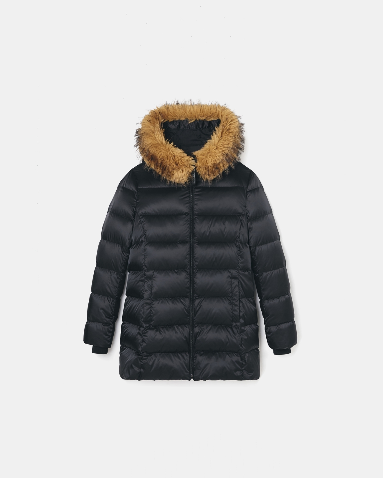 Puffer Jacket Dalyaf Black quilted mid-length puffer jacket ZAPA