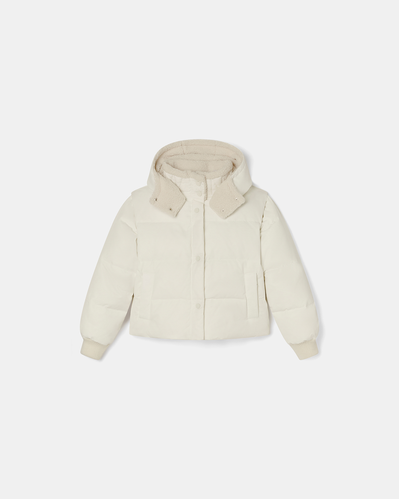 Driss Down Jacket Ecru Short Down Jacket ZAPA
