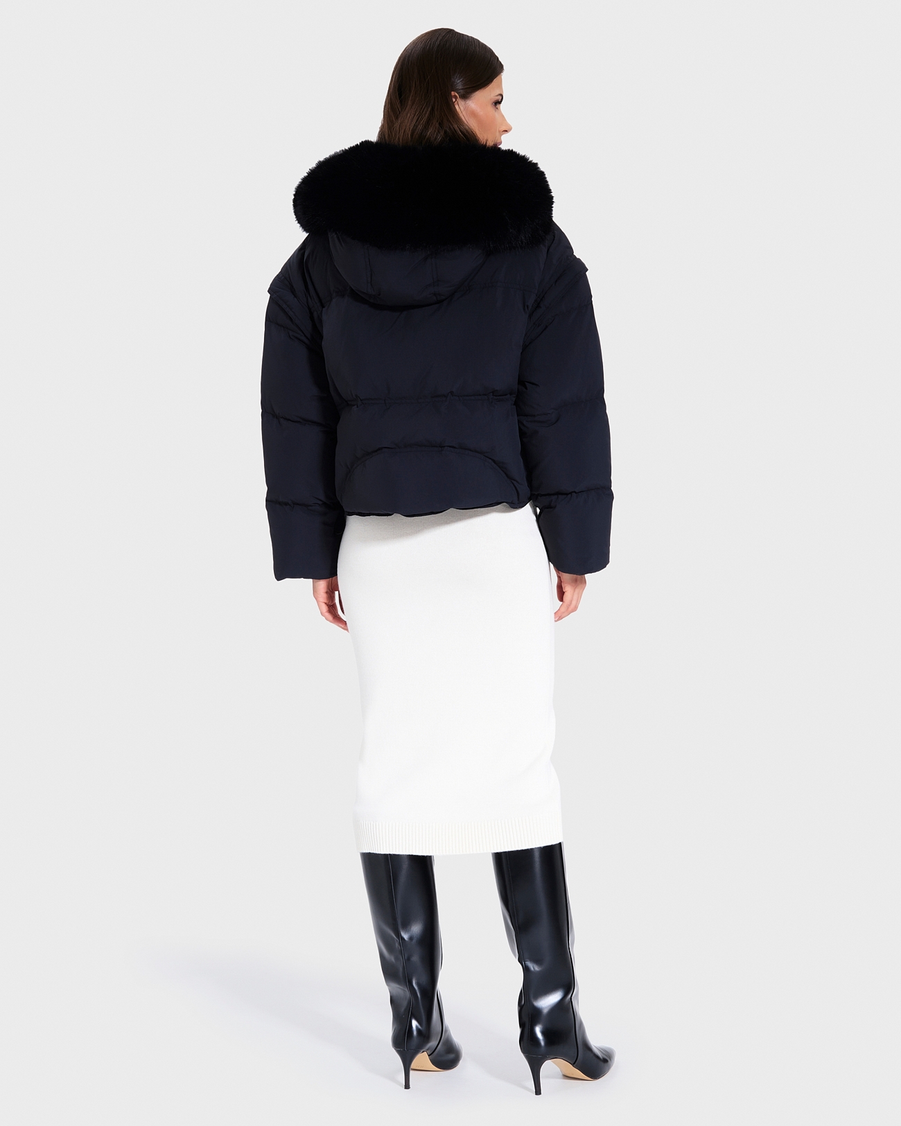Denitsa Down Jacket Black Short Down Jacket ZAPA