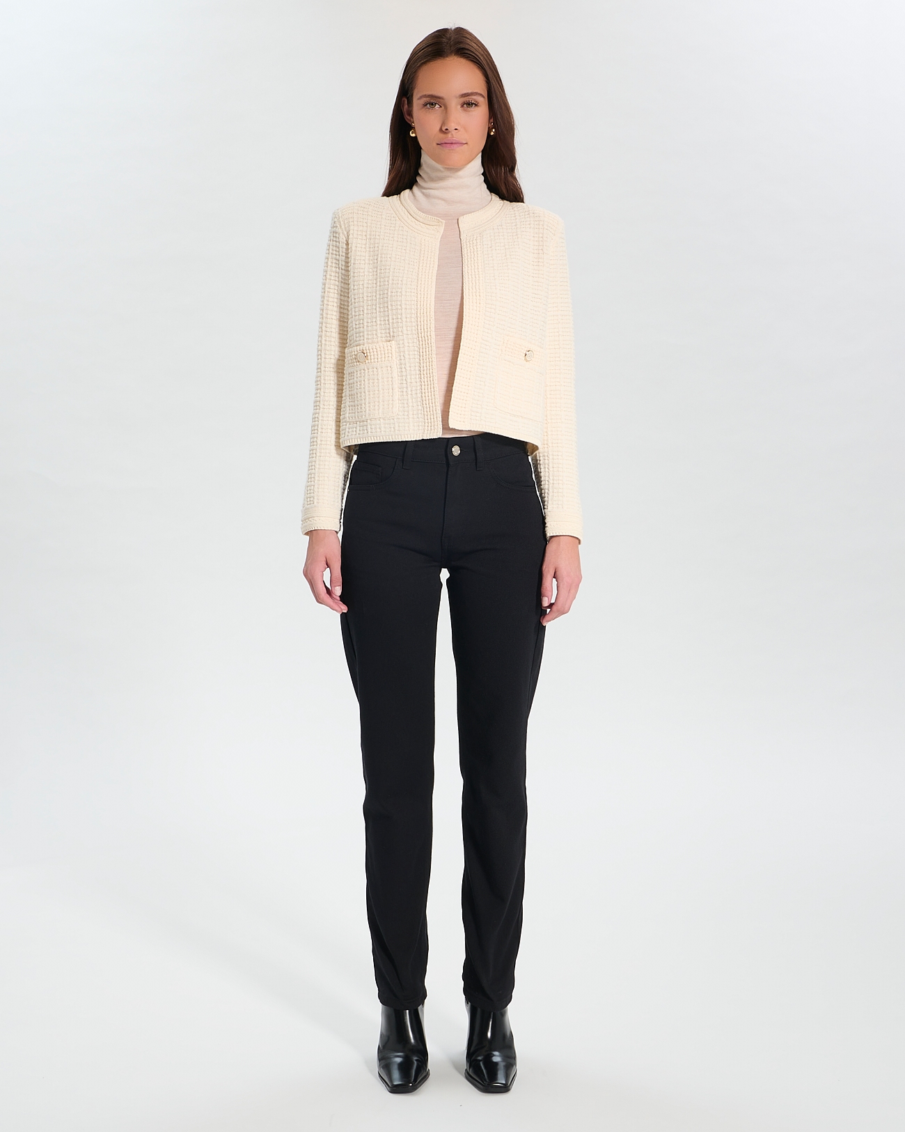 Glade Vest Short ecru cardigan ZAPA