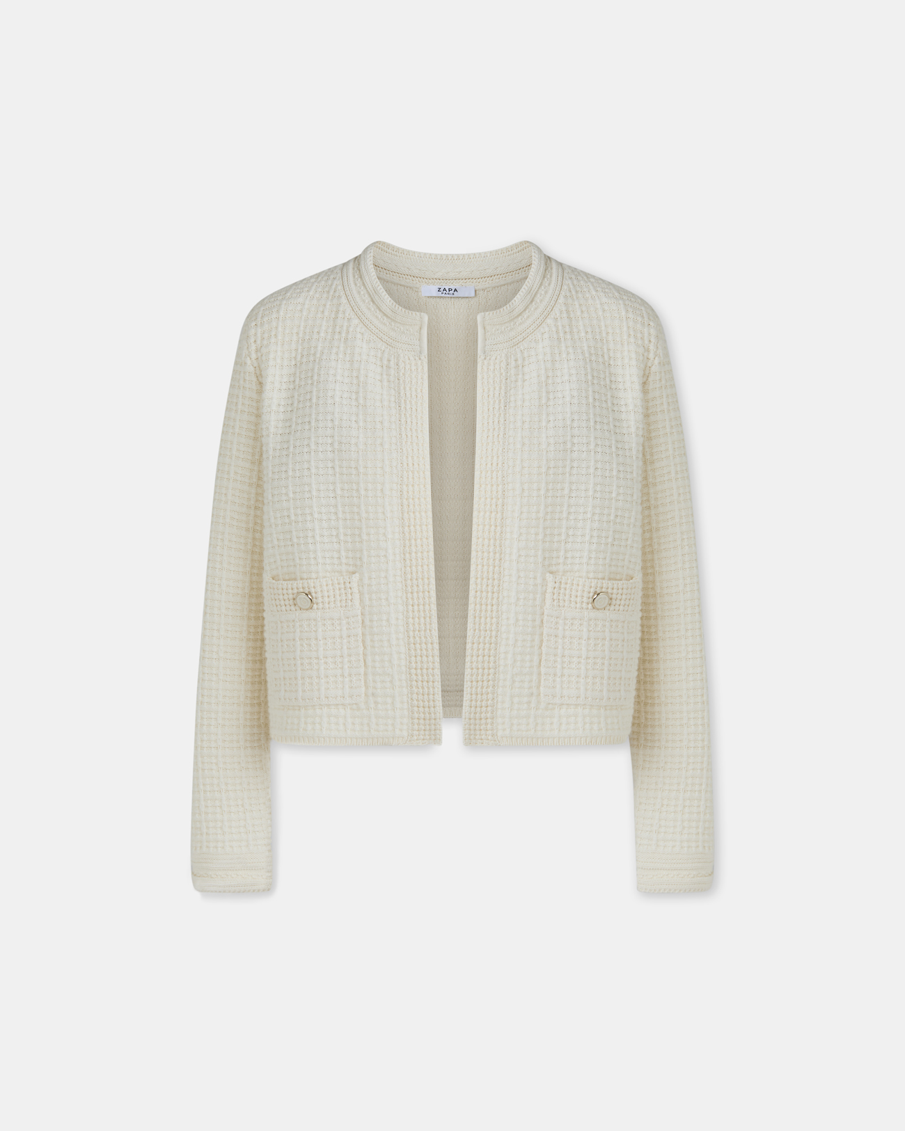 Glade Vest Short ecru cardigan ZAPA