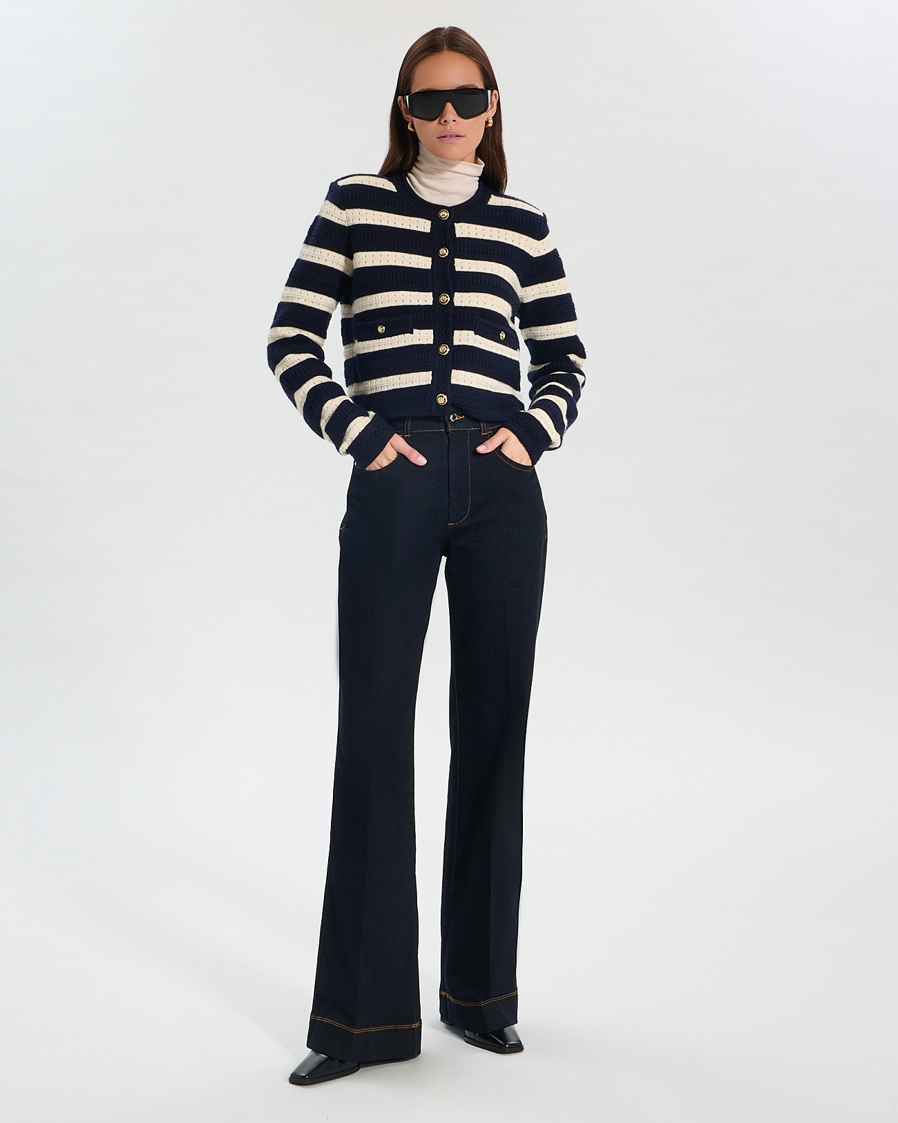 Glada vest Straight striped cardigan ZAPA