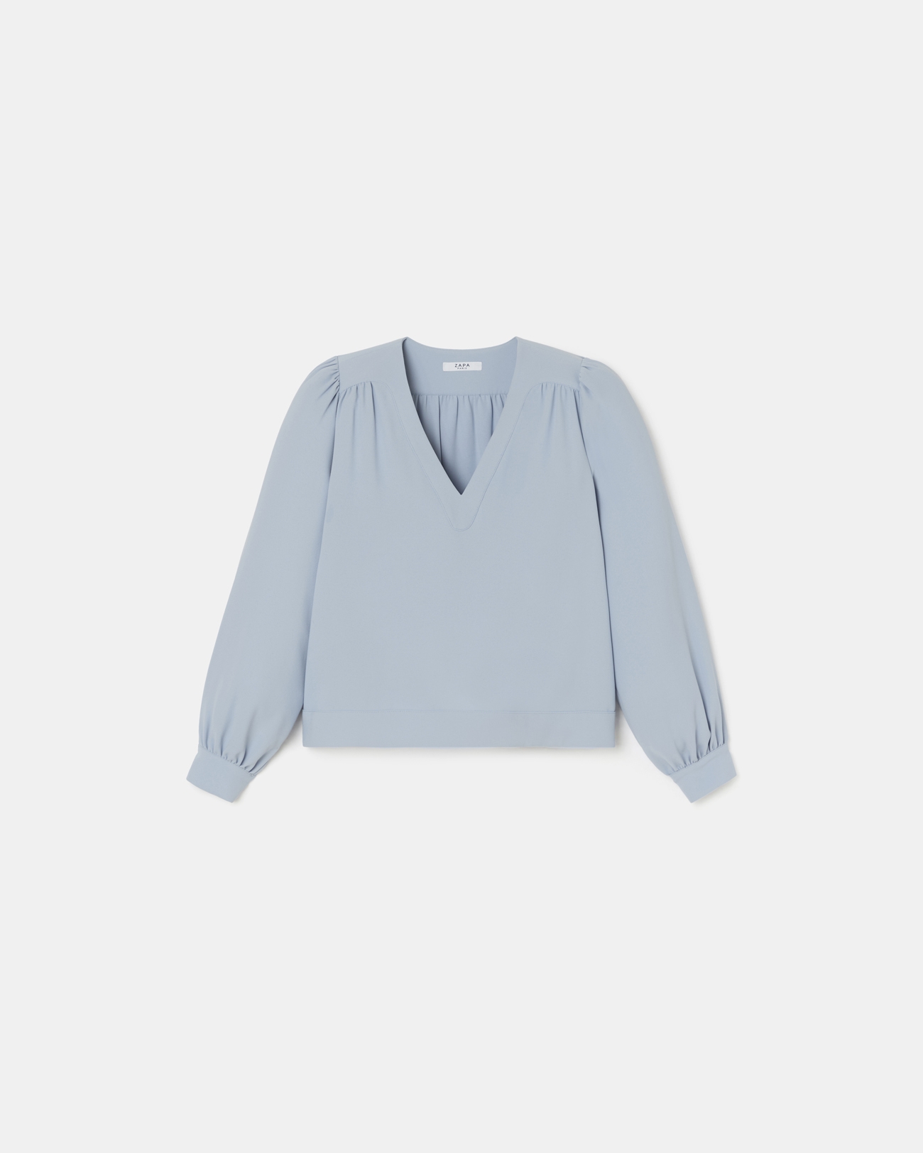 Tahiella top Sky blue fluid top ZAPA