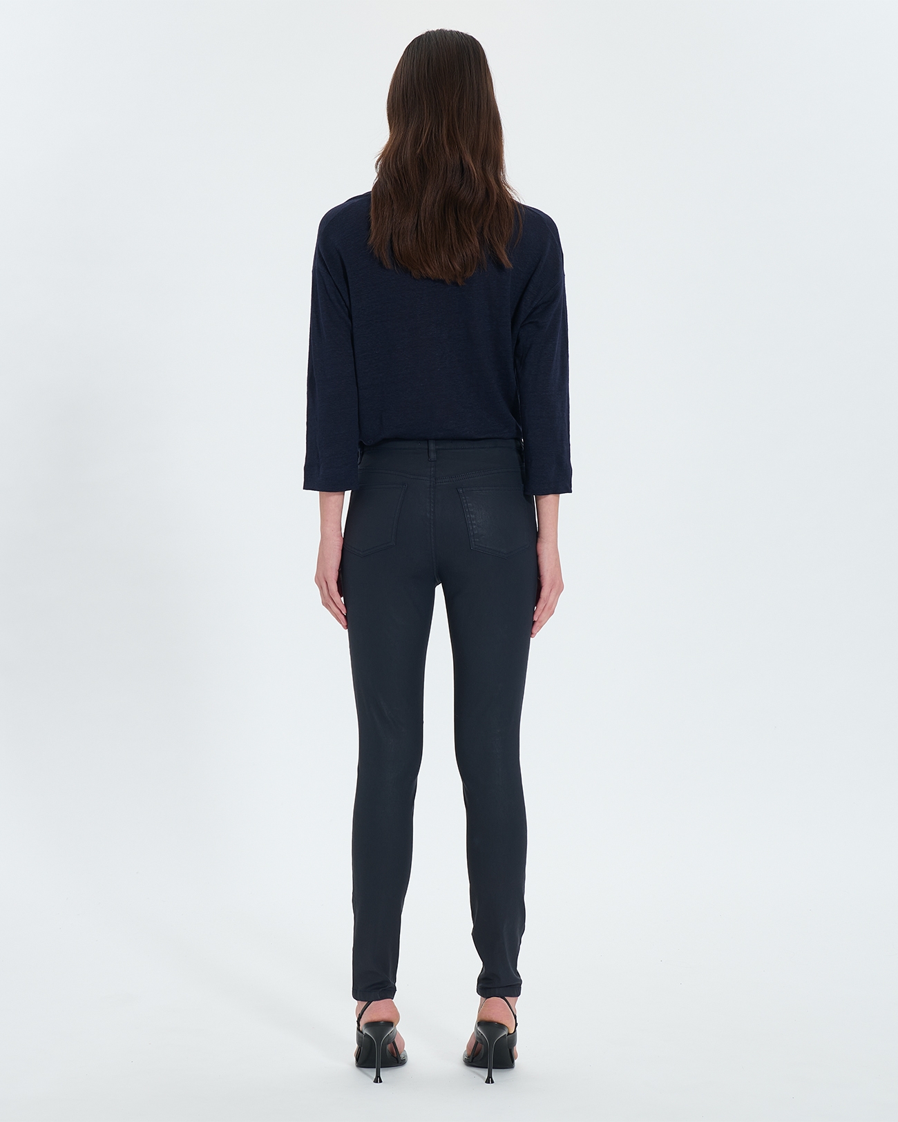 Jskinny Jeans Navy lacquered skinny jeans ZAPA
