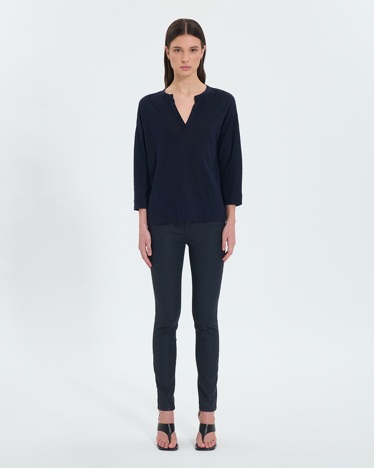 Jskinny Jeans Navy lacquered skinny jeans ZAPA