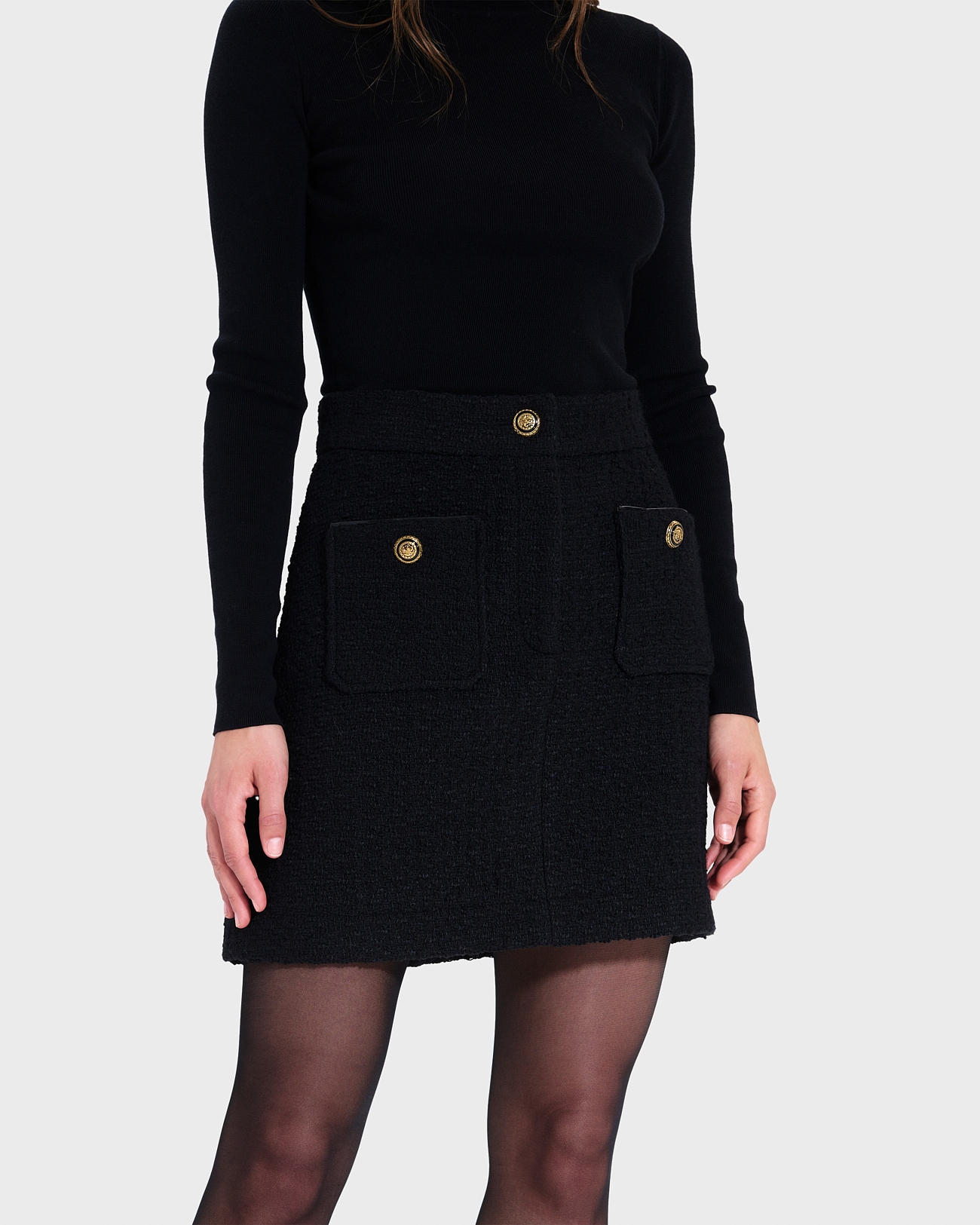 Jini Skirt Black A-Line Skirt ZAPA