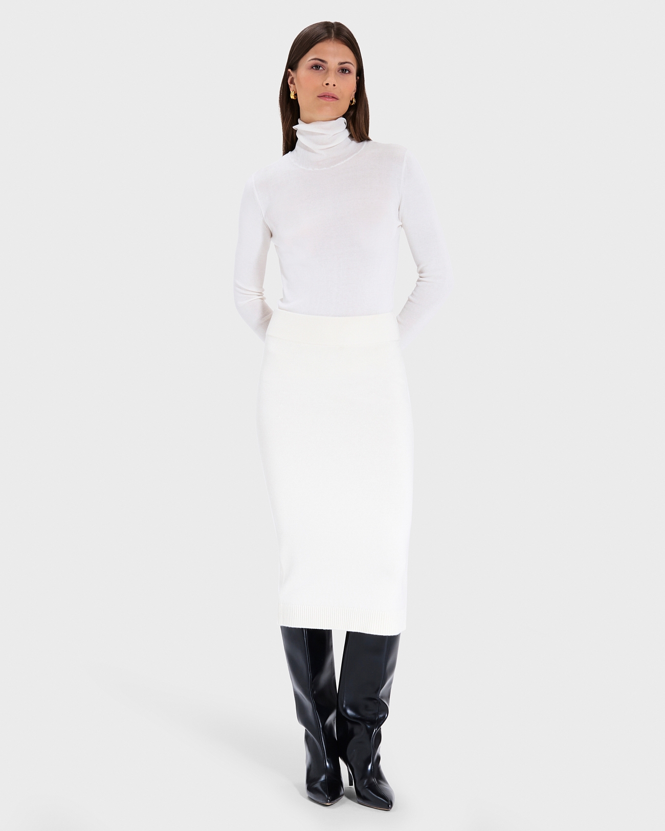 Jelico Skirt Ecru Pencil Skirt ZAPA