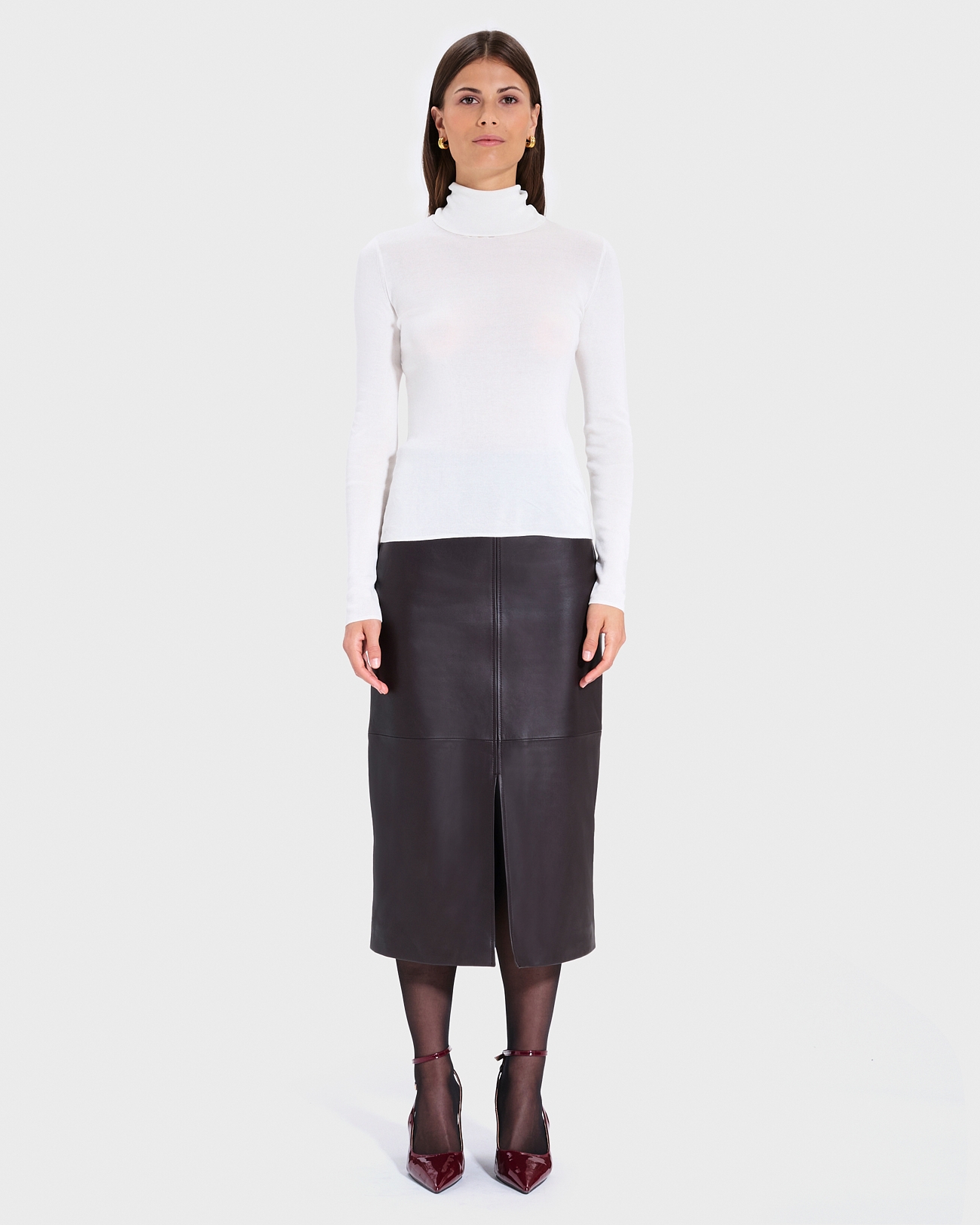 Jala skirt Chocolate pencil skirt ZAPA