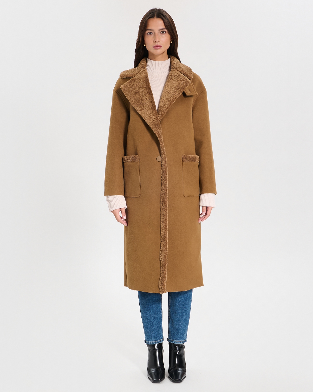 Myrthe coat Long hazelnut coat ZAPA