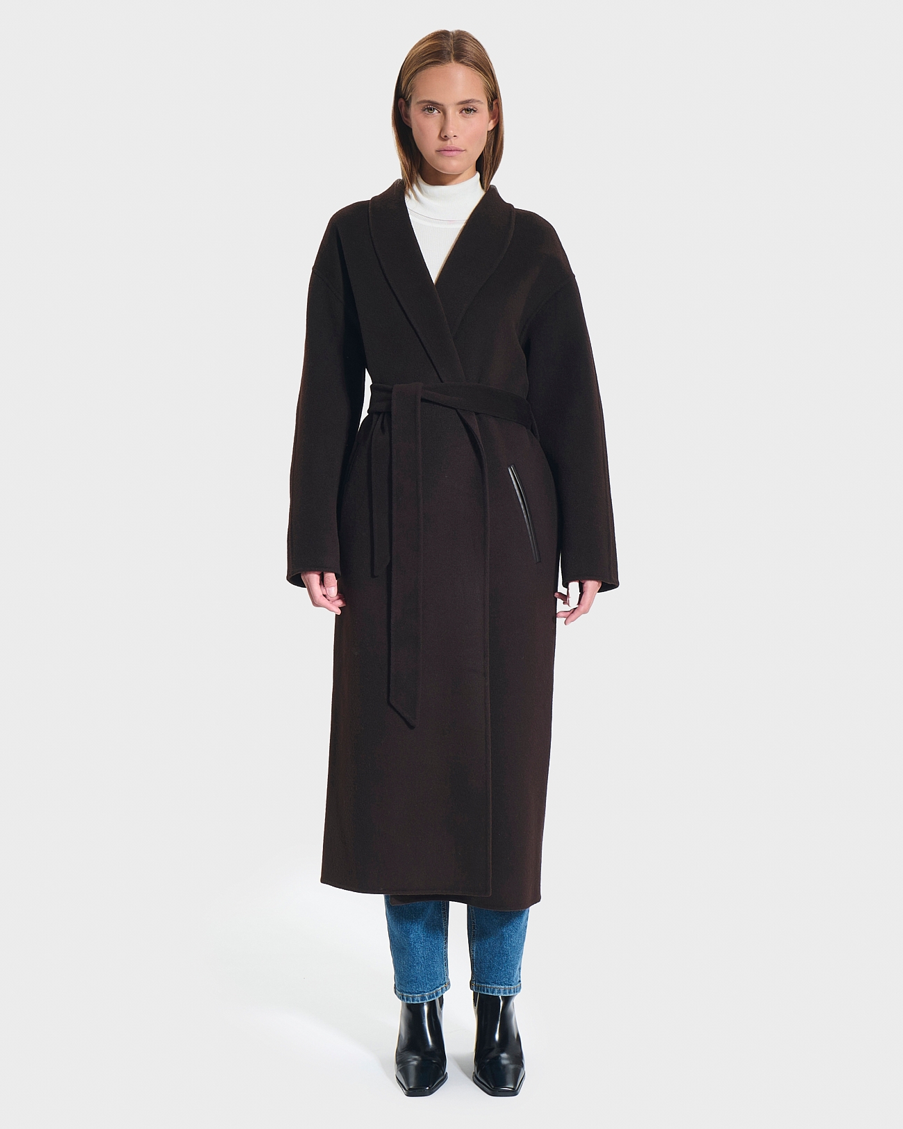 Minesotan coat Chocolate bathrobe coat ZAPA