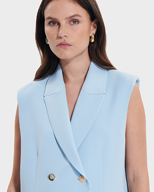 Vaasa Jacket Sky blue sleeveless jacket ZAPA