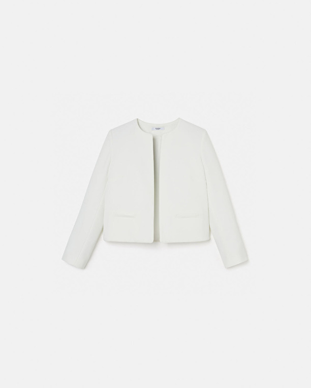 Vincenzo jacket Short ecru jacket ZAPA