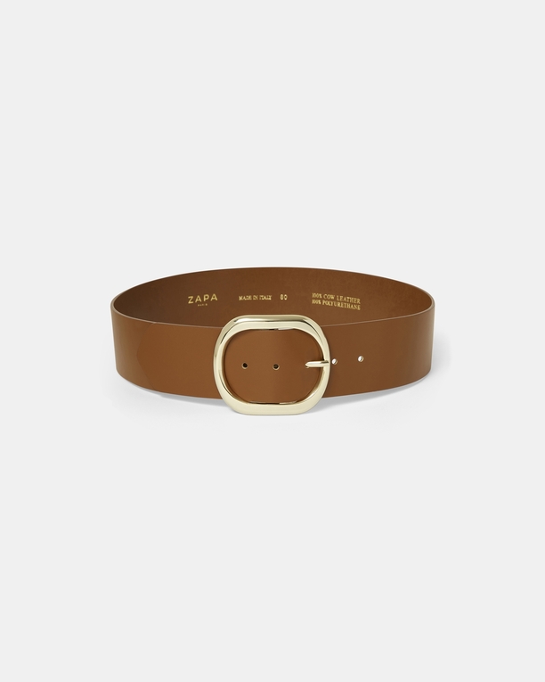 Charleneb belt Cognac leather large belt | ZAPA display picture 1