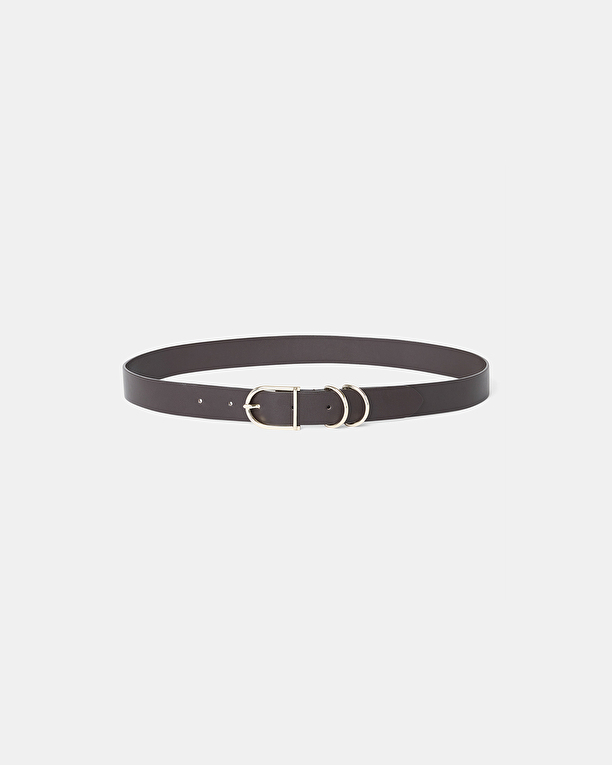Clelia Belt Chocolate Smooth Belt ZAPA