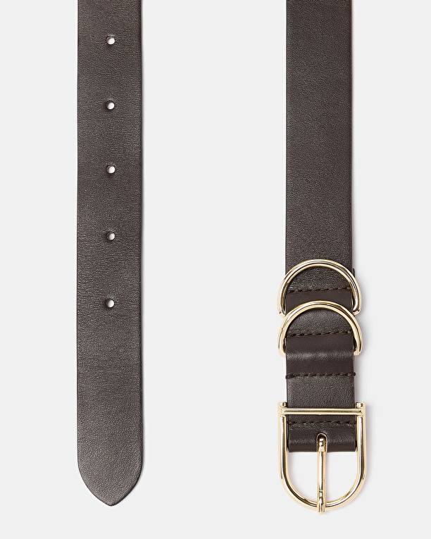 Clelia Belt Chocolate Smooth Belt ZAPA