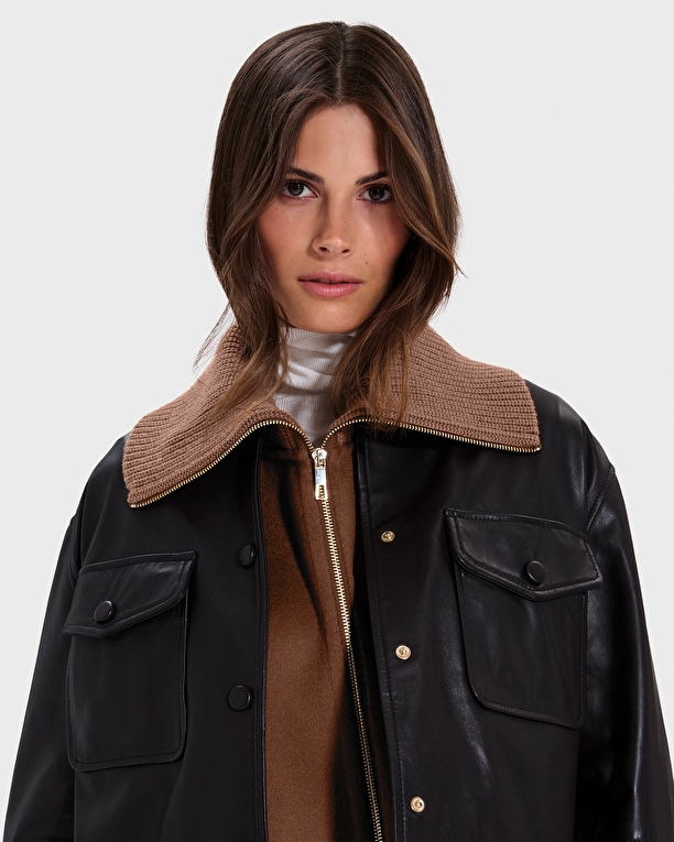 Cassandra Collar Camel Zipped Collar ZAPA