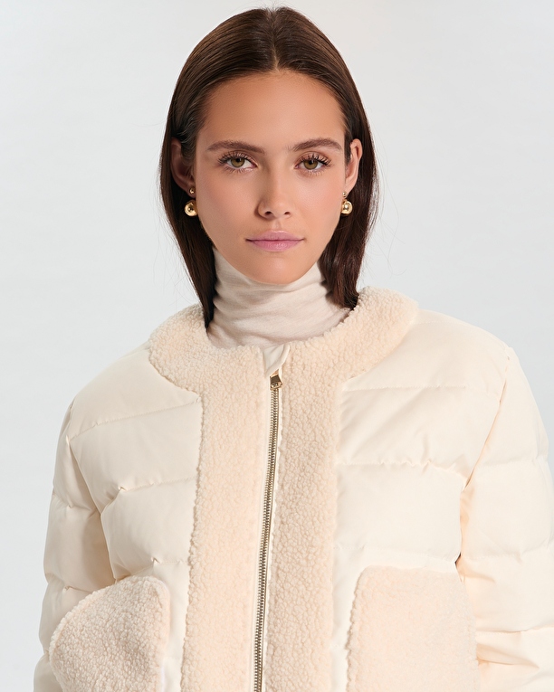 Déesse coat Short ecru down jacket ZAPA