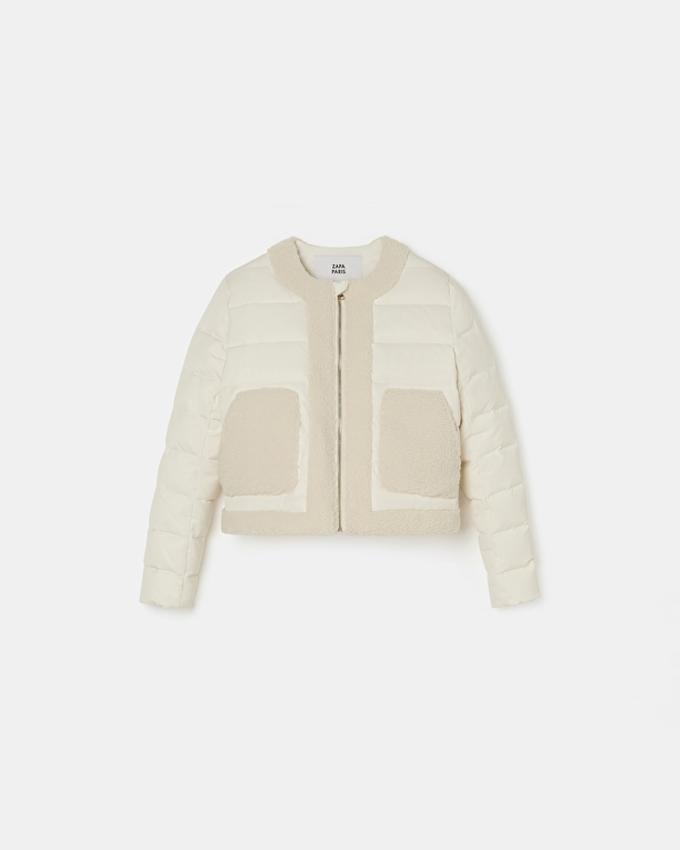 Déesse coat Short ecru down jacket ZAPA