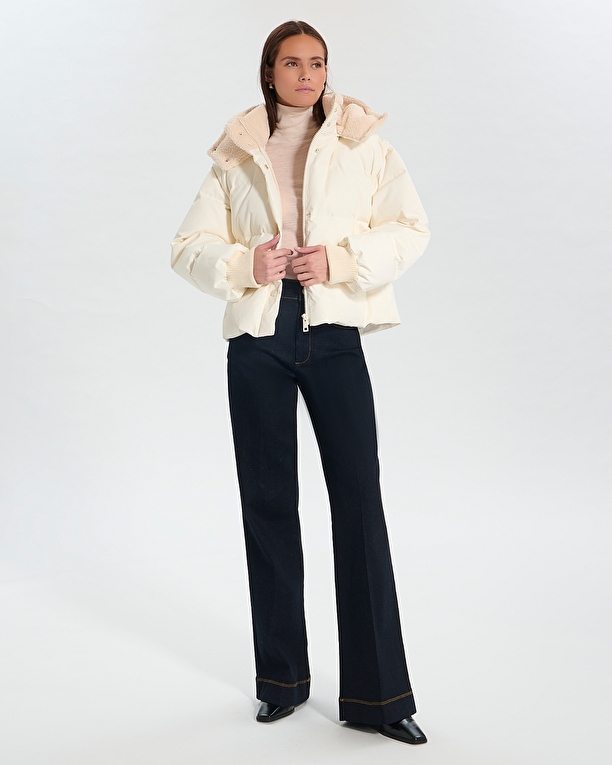 Driss Down Jacket Ecru Short Down Jacket ZAPA