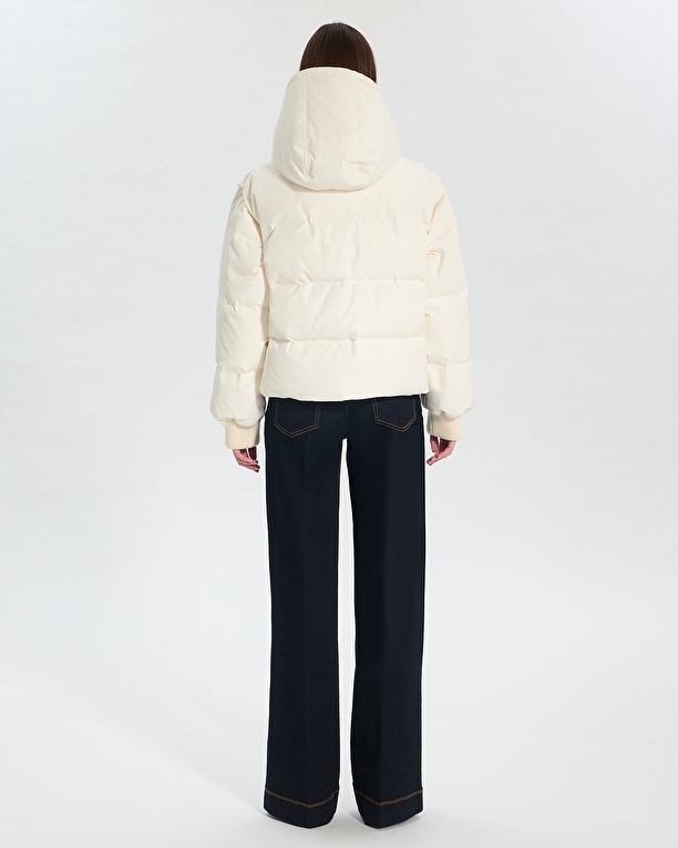 Driss Down Jacket Ecru Short Down Jacket ZAPA