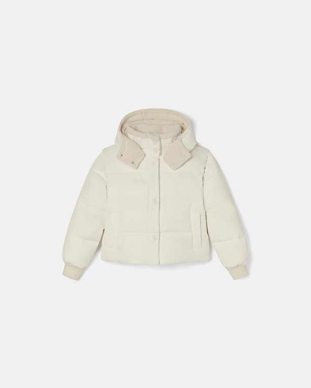 Driss Down Jacket Ecru Short Down Jacket ZAPA