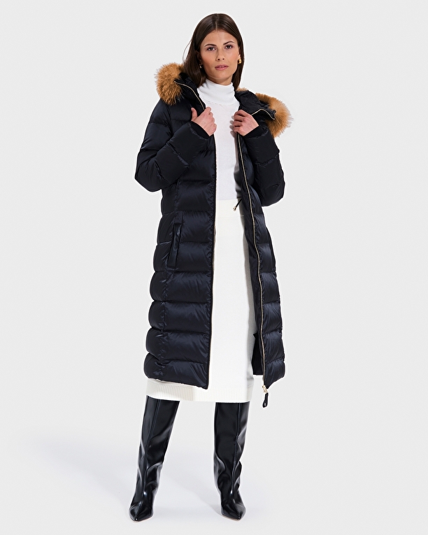 Dalyana Down Jacket Black Long Down Jacket ZAPA