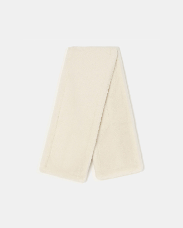 Eva Scarf Ecru Faux Fur Scarf ZAPA
