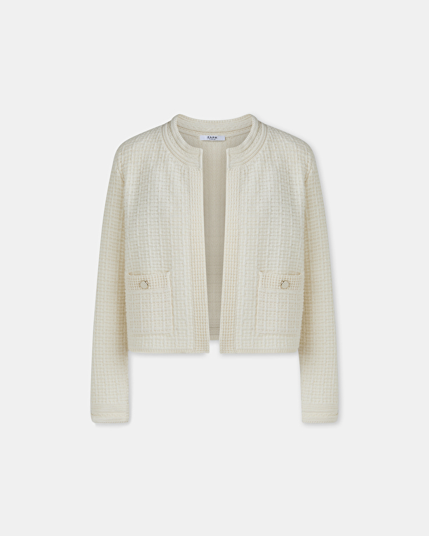 Glade Vest Short ecru cardigan ZAPA