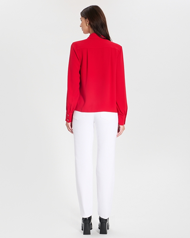 Tara top Red button-down shirt ZAPA