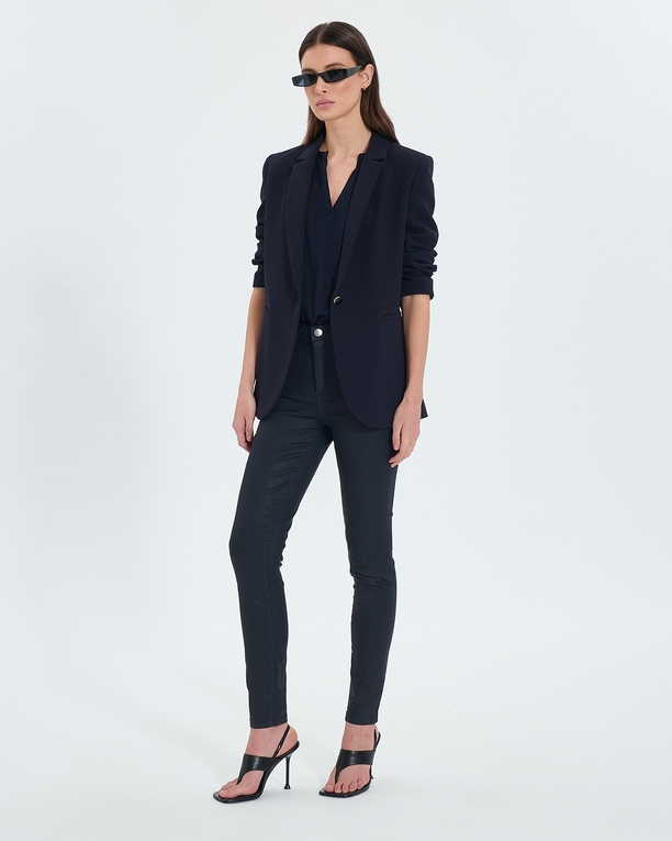 Jskinny Jeans Navy lacquered skinny jeans ZAPA