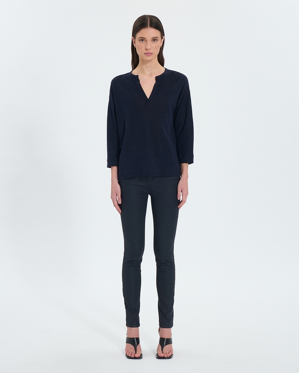 Jskinny Jeans Navy lacquered skinny jeans ZAPA