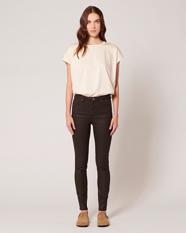 Jean Jskinny Skinny jeans in chocolate cotton ZAPA