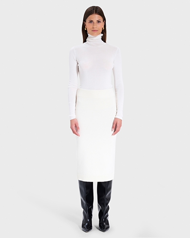 Jelico Skirt Ecru Pencil Skirt ZAPA