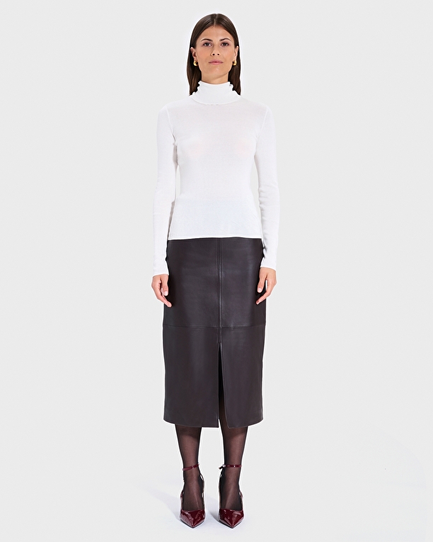 Jala skirt Chocolate pencil skirt ZAPA