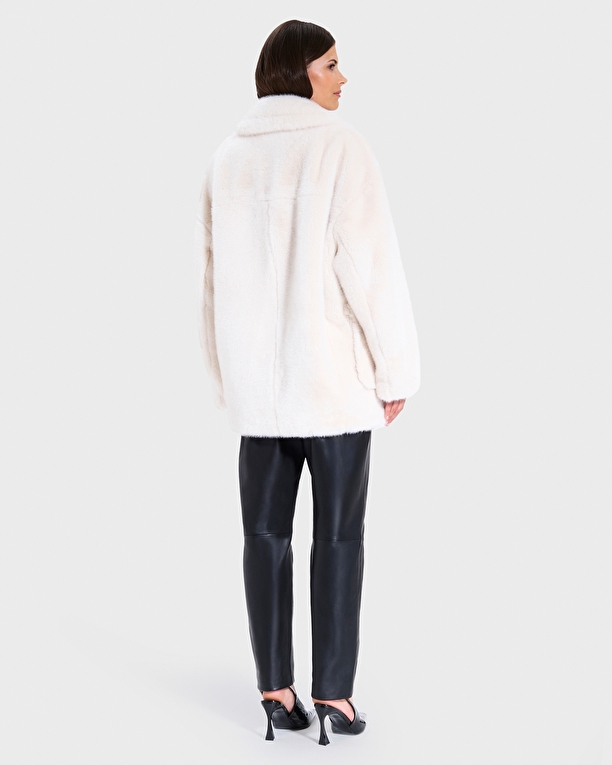 Martiala Coat Ecru Mid-Length Coat ZAPA