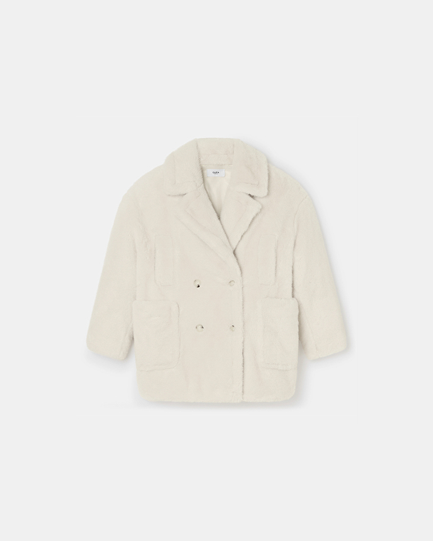Martiala Coat Ecru Mid-Length Coat ZAPA