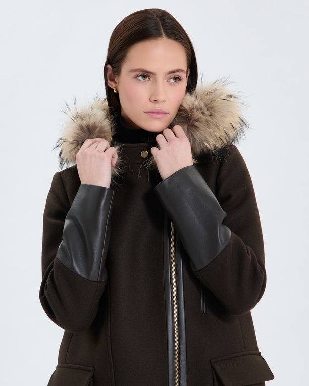 Gerson coat Chocolate Duffle Coat ZAPA
